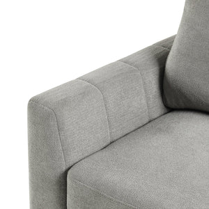 English Elm U_style Modular Sectional Sleeper Sofa with Storage Chaise and Cup Holders for Living Room Grey WY000467AAE