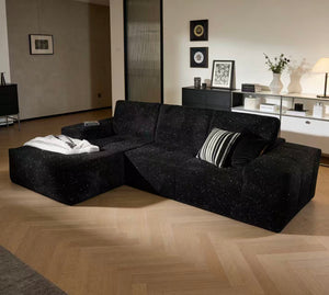 English Elm Boneless Cloud Sectional Sofa Deep Seat Chenille Modular L Shaped Living Room Couch W3955S00014