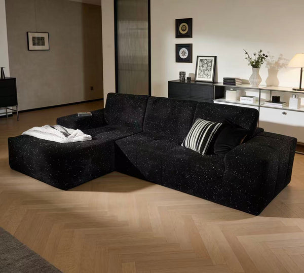 English Elm Boneless Cloud Sectional Sofa Deep Seat Chenille Modular L Shaped Living Room Couch W3955S00014