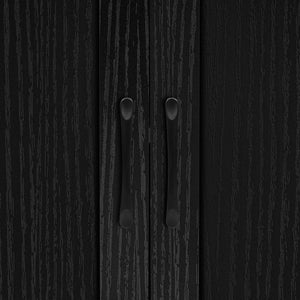 English Elm K&K Extendable Kitchen Island with Dining Table, 51.2" Seating for 2-6, Power Hub & Double Storage Black N707S000010B