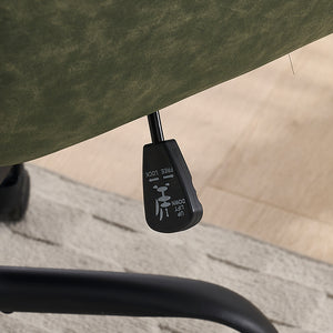 English Elm Artificial ergonomic PU leather office chair with high-density foam, stain-resistant, adjustable height support and modern minimalist design for home and workspace comfort Green W2311P282362