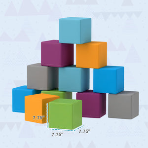 English Elm Soozier 12 Piece Foam Play Blocks Toddler Stacking Set for Creative Preschool Learning W2225P229245