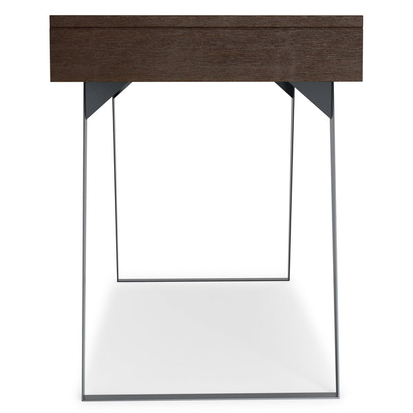 English Elm Lowry - Industrial-Style Desk In Distressed Hickory Brown With Metal Accents & Ample Storage Space B136P158878