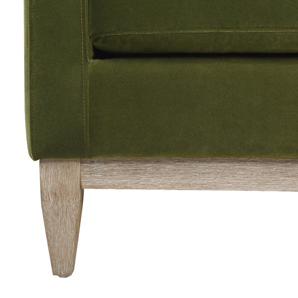 English Elm Jennifer Taylor Home - Knox 89" Modern Farmhouse Reversible Chaise Sectional Sofa with Performance Velvet, Plush Feather Seating Green B2719P238355