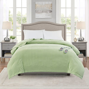 JLA Home Beautyrest - Heated Beautyrest Electric Micro Fleece Blanket with EMF-safe tech, 20 heat settings, 10hr shut-off Green BR54-0187