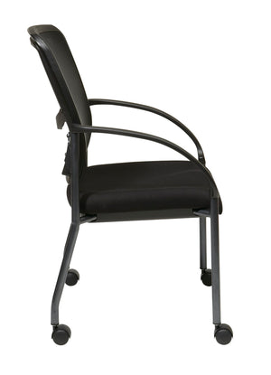 OSP Home Furnishings Progrid Breathable Mesh Visitor Chair with Lumbar Support for Office Reception Areas 85640-30