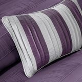 Madison Park Hampton Transitional 7 Piece Jaquard Comforter Set MP10-1026 Plum