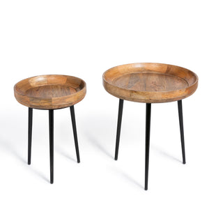 Park Hill Wood and Iron Occasional Tables - Set of 2 EFS06054