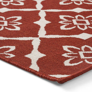 English Elm Christopher Knight Home® - MERIDIAN Durable 5703R Red Polypropylene Area Rug 5'3" x 7' Machine Woven Loop Pile, Easy Care 65855.00