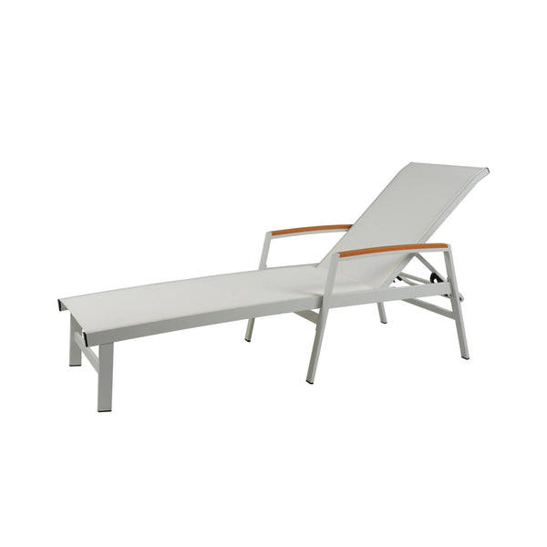 English Elm Christopher Knight Home® - Oxton Chaise Lounge - Adjustable Outdoor Seating With Rust-Resistant Frame & Breathable Mesh Comfort N775P210702W