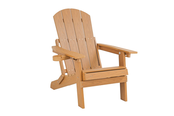 English Elm Lounge Chair: Teak Wood Finish, All-Weather Comfort, Foldable Design & Durable Hips For Year-Round Use W2085P362404