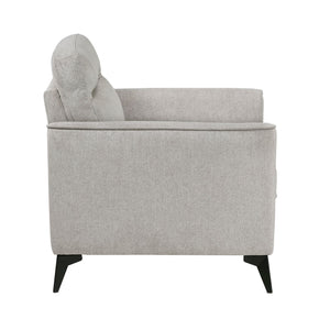 English Elm Modern Contemporary Side Chair with Cushioned Microfiber Seat and Sleek Black Metal Legs for Stylish Comfort Tan 32 L x 28.5 W x 21.5 H B011P339260