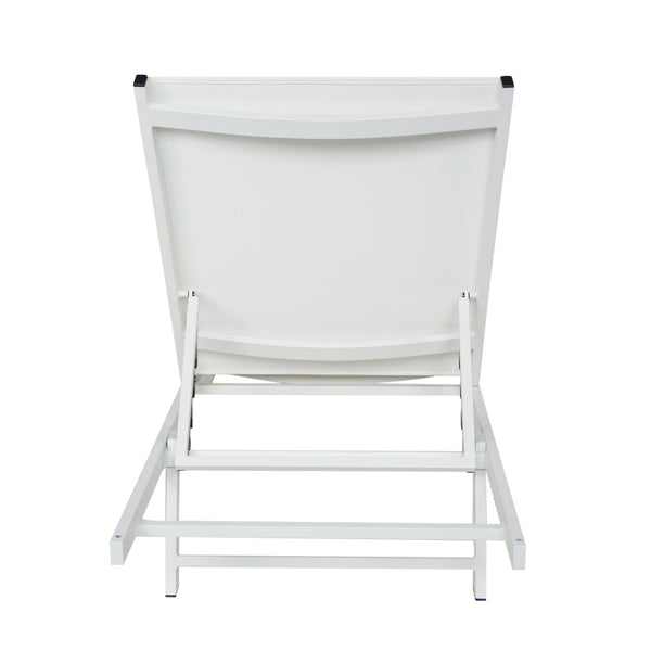 English Elm Outdoor Reclining Chaise Loungers Set of 2 with Steel Frame and Textilene Fabric N770P395917K