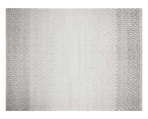 Sunpan Ingrid Hand-Knotted Rug - Sustainable, Unique Ombre Design with Fringe for Indoor and Outdoor Spaces 9' X 12'