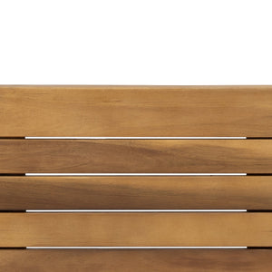 English Elm Christopher Knight Home® - SAMWELL Acacia Wood Outdoor Loveseat and Coffee Table Set with Water-Resistant Cushions, Sleek Slat Design Teak 52.75 L x 33 W x 17.75 H 70137.00BGE