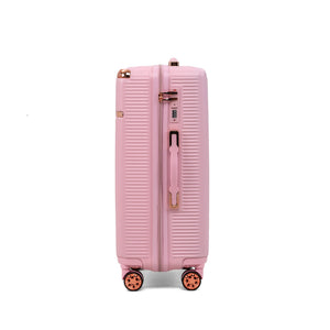English Elm 4-piece Abs Hard Shell Luggage Set with Spinner Wheels and Built-in Combination Lock T3292P473695
