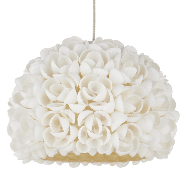 Virtu 15-Light Rectangular Pendant - Artisan Clamrose Shells for Nature-Inspired Elegance