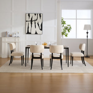 English Elm Wooden Farmhouse Dining Chairs Set of 2 Upholstered Seats Solid Legs for Kitchen W3244P392827
