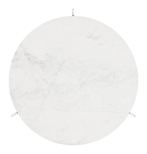 Barmas Coffee Table White & Silver 110255 Zuo Modern