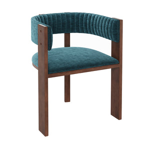English Elm Unique Bentwood Sculptural Dining Chair Set with Cushioned Seat for Kitchen Use T3609P482845