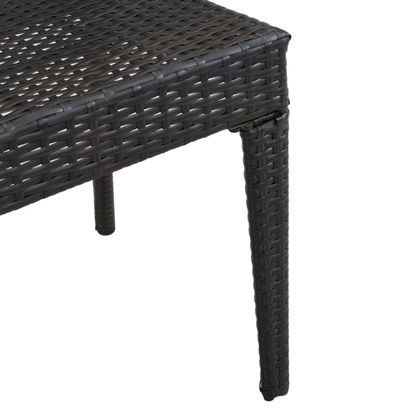 English Elm Christopher Knight Home® - Outdoor Stackable Dining Chairs Set of 2 — UV-Resistant PE Rattan & Steel Frame, 400lb Capacity, Multi Brown N779P227340B