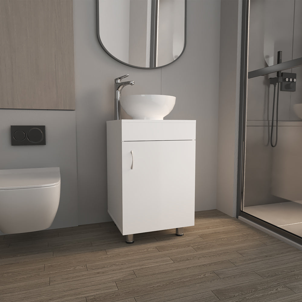 English Elm Colville Floating Wall Mount Vanity Cabinet Matte Finish Modern Bathroom Storage B092P439904