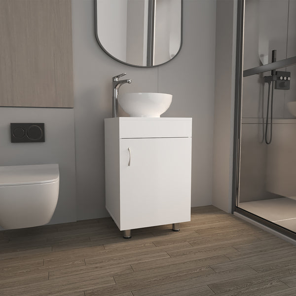 English Elm Colville Floating Wall Mount Vanity Cabinet Matte Finish Modern Bathroom Storage B092P439904