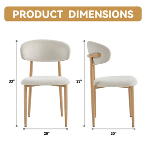 English Elm Solid Wood Extendable Dining Set with Iron Pipe Frame and Cushioned Beech Chairs Beige,Natural W3590S00017