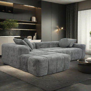 English Elm Modern Chenille Tufted Sleeper Sofa with Usb Port and Storage for Guest Rooms W1183S00009