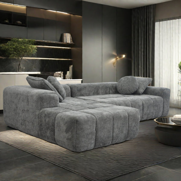 English Elm Modern Chenille Tufted Sleeper Sofa with Usb Port and Storage for Guest Rooms W1183S00009