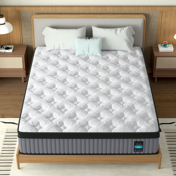 English Elm 12 Inch King Hybrid Mattress Gel Foam Pocket Springs Firm Support Cool Sleep B2716P415547