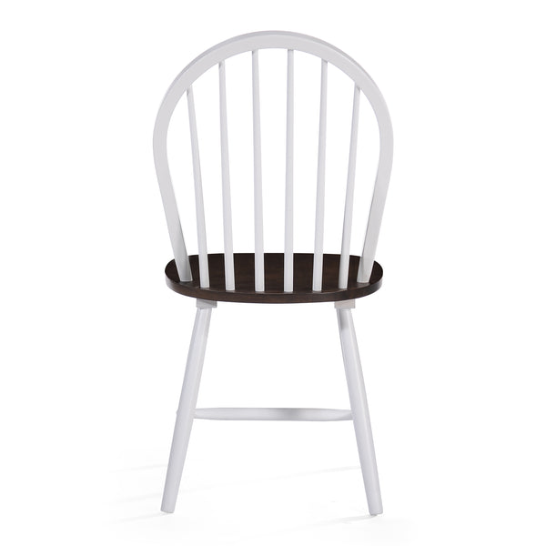 English Elm Christopher Knight Home® - 5-Piece Round Dining Set with Pedestal Table and Spindle-Back Chairs — Farmhouse Charm for 4 Brown,White 56487.00WBRN_N771P205332W