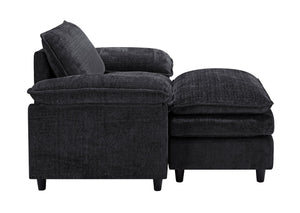 English Elm Accent Chair With Ottoman – Plush Oversized Lounge Sofa For Living Room, Bedroom, Or Office Use! W2100S00111