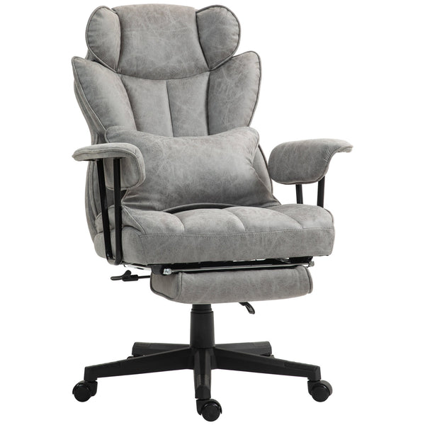 English Elm Homcom Big & Tall Executive Office Chair With Foot Rest, Ergonomic Lumbar Support & Plush Comfort W2225P250012