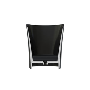 English Elm 51" Matte White Stone Resin Freestanding Soaking Tub with Built-in Acrylic Shelf T3785P490213