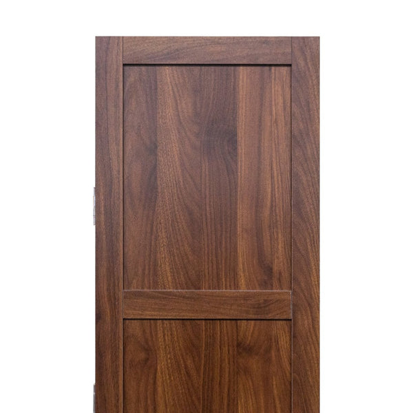 English Elm Kitchen Pantry Cabinet Walnut Tall Freestanding Storage with Shelves and Doors W331P426747