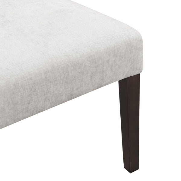 English Elm Dining Side Chairs Set of 2 Gray Chenille Upholstered with Rubberwood Legs for Kitchen N779P236958E