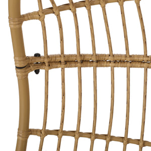 English Elm Christopher Knight Home® - BERKSHIRE Wicker Hanging Chair with 8ft Chain — Weather‑Resistant Faux Rattan Swing, 300 lb Capacity Brown+Beige 70843.00LBGE