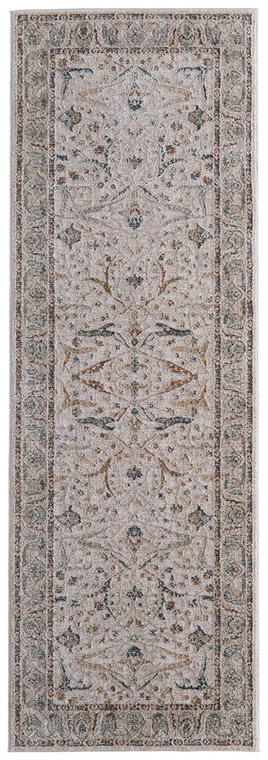 Feizy Rugs Pasha Global Charm Rug - Vibrant Polyester Ikat Design, Soft Low Pile, Stain-resistant & Kid-friendly Ivory,Blue,Red Polyester Pas39m4fivyblui02