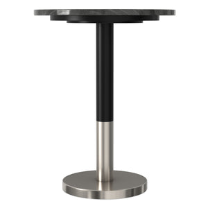 English Elm Haynes Solid Mango Wood Accent Table Rustic Dark Brown Grain for Bedroom or Living Room B136P420283