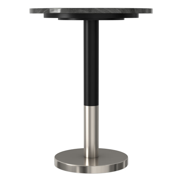 English Elm Haynes Solid Mango Wood Accent Table Rustic Dark Brown Grain for Bedroom or Living Room B136P420283