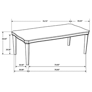 English Elm Seaside 5-Piece Dining Table Set - Rustic Cream & Nutmeg, Starburst Top, Charming Farmhouse Style B062S01225-GIGA