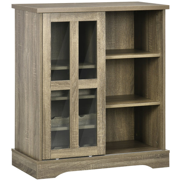 English Elm Homcom 36" Stylish Buffet Cabinet With Sliding Glass Door, Wine Storage & Modern Design For Home Use W2225P217397