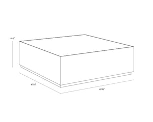 Sunpan Selah Coffee Table: Elegant White Carrara Marble Top & Black Steel Frame for Modern Living Spaces