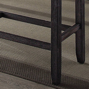 English Elm Grey Counter Height Bench with Weathered Espresso Frame, Textured Upholstery & Foam Seat Comfort B062P189114