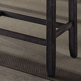 English Elm Grey and Weathered Espresso Counter Height Bench