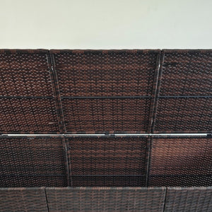 English Elm Outsunny 175 Gallon Weather-Resistant Rattan Deck Box With Pneumatic Lid For Outdoor Storage Solutions W2225P200688-GIGA