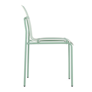 English Elm Holiday Stackable Pp Stripe Dining Chairs Set of Four Weatherproof Cafe Patio Seating W3450P447386