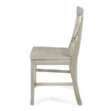 Christopher Knight Home® - Noble House - Roshan Farmhouse Light Grey Finish Acacia Wood Dining Chairs