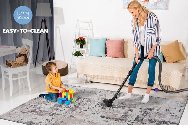 English Elm Payas Stylish Abstract Doormat Rug - Cream & Brown, Durable, Kid & Pet-Friendly, Easy Care 2X3 B189P183545-GIGA